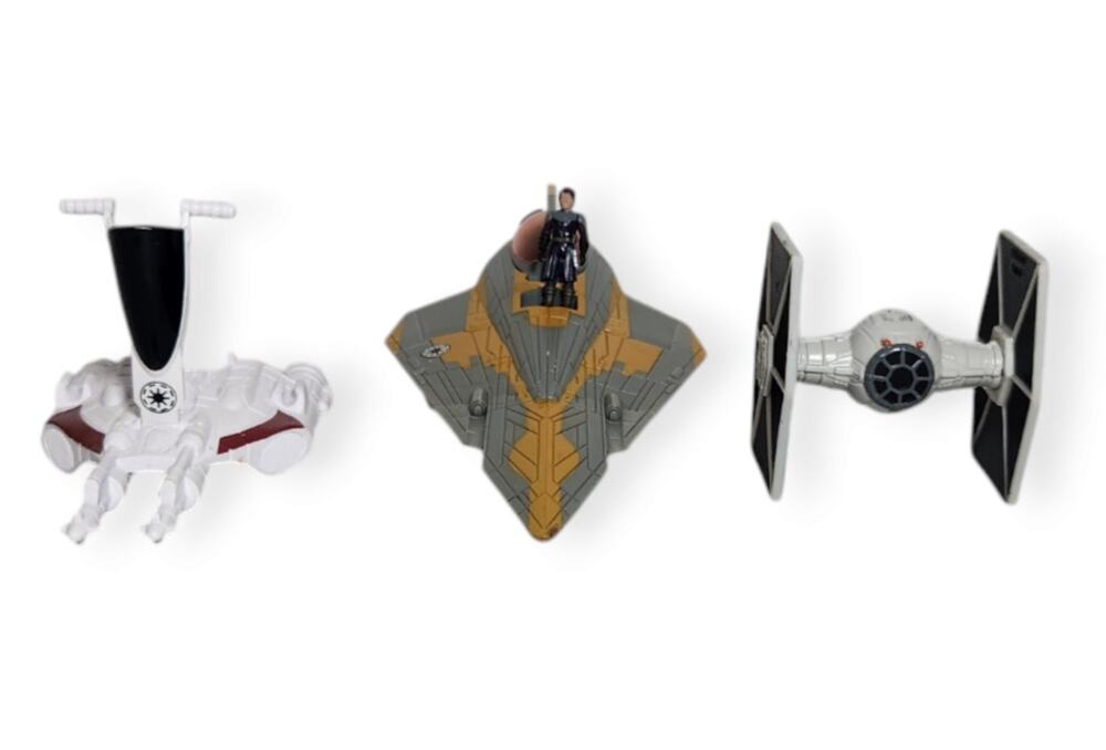 Star Wars Micro Vehicles And Figure Lot Of 4 (2020's) Pre-owned